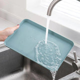 HULIANFU Nordic Simple Rectangular Fruit Dessert Plastic Storage Tray Kitchen Supplies Fruit Plate Restaurant Hotel Bread Pans Tray