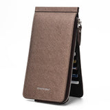 HULIANFU Multifunctional Long Wallet Card package Natural Resin Material Electroplated Metal Zipper High Quality Waterproof Wallet