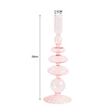 HULIANFU Nordic Glass candle holders romantic Dinner home decoration candlestick for birthday wending candle holder wax portavelas decor