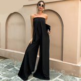 hulianfu hulianfu  Black Ball Gown Sexy Tube Top Short Skirt Evening Dress Long Sleeveless High Straight Prom Dress Vestidos De Fiesta De Noche