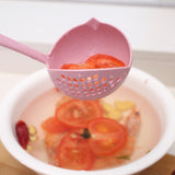 HULIANFU Soup Spoon Ladle Silicone Pot Spoons With Long Handle Spoon Cooking Colander Utensils Scoop Tableware Spoon Kitchen Accessories