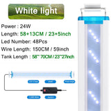 HULIANFU Super Slim LEDs Aquarium Lighting Aquatic Plant Light 18-75CM Extensible Waterproof Clip on Lamp For Fish Tank 90-260V