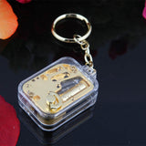 HULIANFU Mechanical Music Boxes 1Pcs Music Box Keychain Movement DIY Play Set Acrylic Handy Crank Children Birthday Gifts Kids Toys