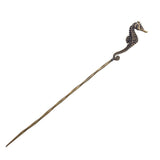 HULIANFU Retro Brass Cigar Pass Needle Cigar Smoker Portable Dredge Drilled Creative Carving Spiral Ventilation Needle Cigar Tool