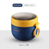 HULIANFU Portable Breakfast Cup With Lid and Spoon Multifunction Oatmeal Cup Cereal Nut Yogurt Mug Snack Cups Small lunch box soup bowl