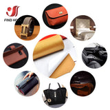 HULIANFU Litchi Pattern Back Self adhesive Stick Faux PU Leather Fabric Hole Repair Patch Sticker For Sofa Car Bag DIY Craft Handmade