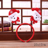 HULIANFU 2023 Christmas Headband Santa Tree Elk Antlers Hair Accessories for Girls Headwear Reindeer Ornaments Elk Ears Christmas Decorations