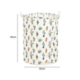 HULIANFU Organizer Canvas Laundry Basket Waterproof Large Capacity Laundry Hamper Dirty Clothes Storage Basket Toy Home Storage Bin 45x35