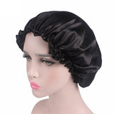 HULIANFU Women Night Sleep Hat Adjust Satin Bonnet Hair Styling Cap Long Hair Care 29 Styles Silk Head Wrap Shower Cap Hair Styling Tools