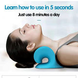 HULIANFU Neck Shoulder Stretcher Massage Pillow Relaxer Cervical Traction Device Massage Pillow for Pain Relief Cervical Spine Alignment
