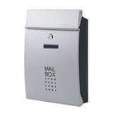 HULIANFU Wall Mounted Stainless Steel Mailbox Outdoor Warehouse Apartment Home Garden Letterbox Vertical Locking Mail Post Box F6011