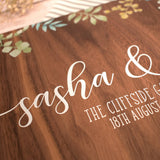 HULIANFU Wedding guest books Album,alternative unique guestbook,personalized guest book,green foliage eucalyptus,wooden guest book Gift