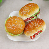 HULIANFU Simulation Bread Model Food Photo Props Artificial Hamburger Fake Sandwich Food Funny Gift Fast Food Shop Display Decor