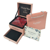 HULIANFU ROSE SPACE Soap Flower Jewelry Gift Box Rose Box Christmas Present Women  Birthday Party Gift for Mom Girlfriend Gifts