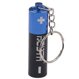 HULIANFU Keychain Small Pipe Pendant Battery Shaped Tobacco Pipes Portable Metal Smoking Pipe For Smoking Weed Herb Men  Gift Pendant