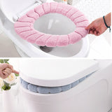 HULIANFU Wonderlife Thick Knitted Velvet Coral Bathroom Toilet Seat Cover Washable Closestool Standard Pumpkin Pattern Soft Cushion