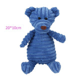HULIANFU Plush Dog Toy Animals Shape Bite Resistant Squeaky Toys Corduroy Dog Toys for Small Large Dogs Puppy Pets Training Accessories