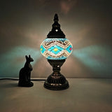 HULIANFU Turkish mosaic table Lamp vintage art deco Handcrafted lamparas de mesa mosaic Glass romantic bed light lamparas con mosaicos