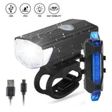 HULIANFU USB Rechargeable Bike Light MTB Bicycle Front Back Rear Taillight Cycling Safety Warning Light Waterproof Bicycle Lamp Flashligh