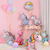 HULIANFU Unicorn Balloon Decoration Happy Birthday Party Supplies Foil Letter Balloon Globos Balony Banner Streamer Baby Shower Balloons