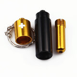 HULIANFU Keychain Small Pipe Pendant Battery Shaped Tobacco Pipes Portable Metal Smoking Pipe For Smoking Weed Herb Men  Gift Pendant