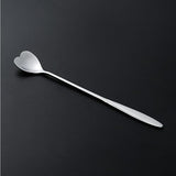 HULIANFU Tea Coffee Mixing Spoon Gold Spoon Long Handle Dessert Stainless Steel Vintage Teaspoons Drink Tableware Flowers Design 1PCS