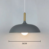 HULIANFU Nordic Modern LED E27 Oak Pendant light plate Hanging Lights Home improvement Iron and Oak decoration Pendant lamp