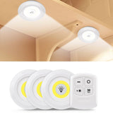 HULIANFU LED Light COB Under Cabinet Light Night Light Wireless Remote Control Dimmable Wardrobe Lamp 3W Super Bright Closet Lighting