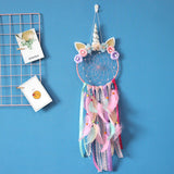 HULIANFU Unicorn Dream Catcher Boho Kawaii Room Decor Christmas Decoration Home Decor Wall Hanging  For Girls NurBaby Bedroom Gift