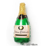 HULIANFU Wine Bottle Glass Balloon Aluminum Foil Balloons Birthday Celebration Decoration Wedding Anniversary Party Decorations Globos
