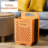HULIANFU Large Portable Bathroom Folding Dirty Clothes Storage Basket Household Wall Hanging Punch-Free Laundry Basket Put Clothes Bucket