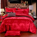 HULIANFU Luxury Jacquard Bedding Set King Size Duvet Cover Quilt Set Queen Comforter Bed Gold Quilt Cover High Quality For Adults