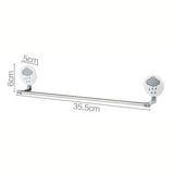 HULIANFU Towel rack free perforated bathroom bathroom seamless self-adhesive rack hook wall-mounted stainless steel towel bar