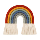 HULIANFU Lines Macrame Rainbow Hanging Ornament DIY Rope Handmade Woven Wall Decor Baby Girls Room Decor Home Nursery Decor