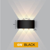 HULIANFU Led Wall Lamp Aluminum Outdoor IP65 Waterproof Up Down Wall Light For Home Stair Bedroom Bedside Bathroom Corridor Lighting