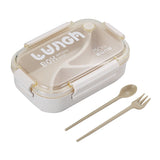HULIANFU TUUTH Microwave Lunch Box Wheat Straw Bento Box 750ML BPA Free Food Storage Container with Soup Cup