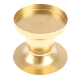 HULIANFU Iron Black Gold Plated Candle Holders Pillar Metal Plate For Wedding Party Festival Candlestick Holder Art Gift Home Decoration