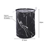 HULIANFU Organizer Canvas Laundry Basket Waterproof Large Capacity Laundry Hamper Dirty Clothes Storage Basket Toy Home Storage Bin 45x35