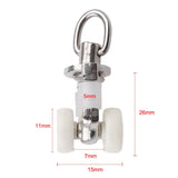 HULIANFU Silent Track Glider Runner Hooks Gliding Runner Wheel Curtain Carrier 26mm