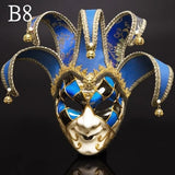 HULIANFU Newly High-end Venetian Masquerade Mask Mask Europe and The United States Halloween Clown Mask Show Supplies