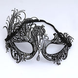 HULIANFU Male Female Phantom Gold Skull Venetian Metal Costume Masquerade Party Mask Laser Cut Halloween Prom Cosplay Wedding Ball Masks