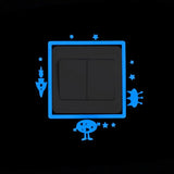HULIANFU Light Switch Sticker Luminous Wall Stickers Cartoon Glow in the Dark Sticker Decal for Kids Room Decoration Home Decor Cat Fairy