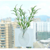 HULIANFU Silicone Sticky Wall   Plant Vases Container Decorations Leaves Body Accessories Outdoor Handmade Pots Soft Bottle Flowers