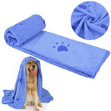 HULIANFU Legendog 1pcs Pet Bath Towel Footprint Printed Oversized Microfiber Towel Strong Absorbing Water Dog Bath Dry Towel Pet Supplies