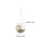 HULIANFU Retro Disco Ball Planter Basket Round Mirror Hanging Pot flower pot Wall Planter Pot Hangin Vase Desktop Decoration Balcony Vase