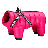 HULIANFU Winter Dog Clothes Super Warm Pet Dog Jacket Coat With Harness Waterproof Puppy Clothing Hoodies For Small Medium Dogs Outfit