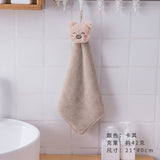 HULIANFU Soft Baby Towel Cartoon Animal Hand Towel Hanging Face Towel Cute Absorbent Bathing Towel For Bathroom Kitchen Quick Dry Towel