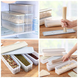 HULIANFU Large Capacity Noodle Storage Box Spaghetti Container With Lid PP Kitchen Food Storage Jar Fresh-keeping Case Kitchen organizer