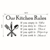 HULIANFU Kitchen Wall Stickers Vinyl Wall Decals for Kitchen English Quote Home Decor Art Decorative Stickers PVC Dining Room For Bar PVC