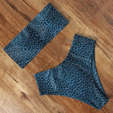 Sexy Animal Printed Bathing Suit Female Push Up Bikini High Waisted Swimsuit Bandage Bikinis Bandeau Swimwear Women Biquini